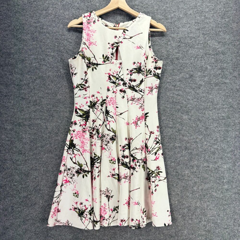 Danny & Nicole Floral Midi Dress - Pink and Black